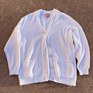 Show me your mumu oversized knit chunky sweater cardigan white top beach crochet